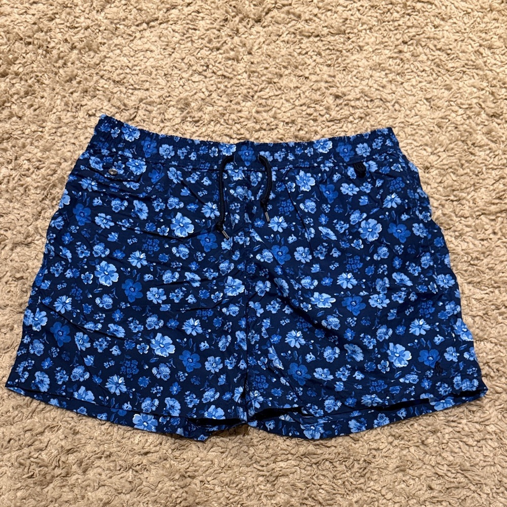 Polo Ralph Lauren Men's Blue Floral Swim Trunks Size XL